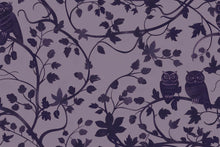 Load image into Gallery viewer, Purple Owl Wallpaper, Stylish Forest Vine Wall Mural, Bold Modern Nature Inspired Removable Peel And Stick Wallpaper For Bedroom, Nursery