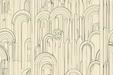 Load image into Gallery viewer, Modern Arch Wallpaper, Minimalist Geometric Line Art Wall Mural, Bold Contemporary Peel And Stick Wallpaper For Living Room, Bedroom