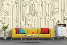 Load image into Gallery viewer, Modern Arch Wallpaper, Minimalist Geometric Line Art Wall Mural, Bold Contemporary Peel And Stick Wallpaper For Living Room, Bedroom
