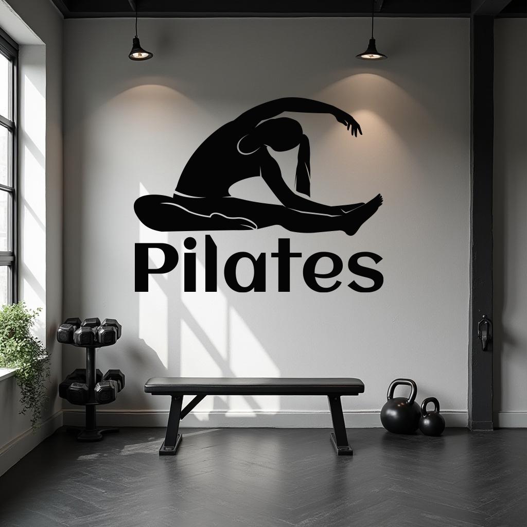 Pilates Wall Decal Pilates Wall Sticker Yoga Wall Art Pilates Wall Decor Gym Wall Decal Gym Wall Sticker Gym Wall Art Meditation Decal 682LU