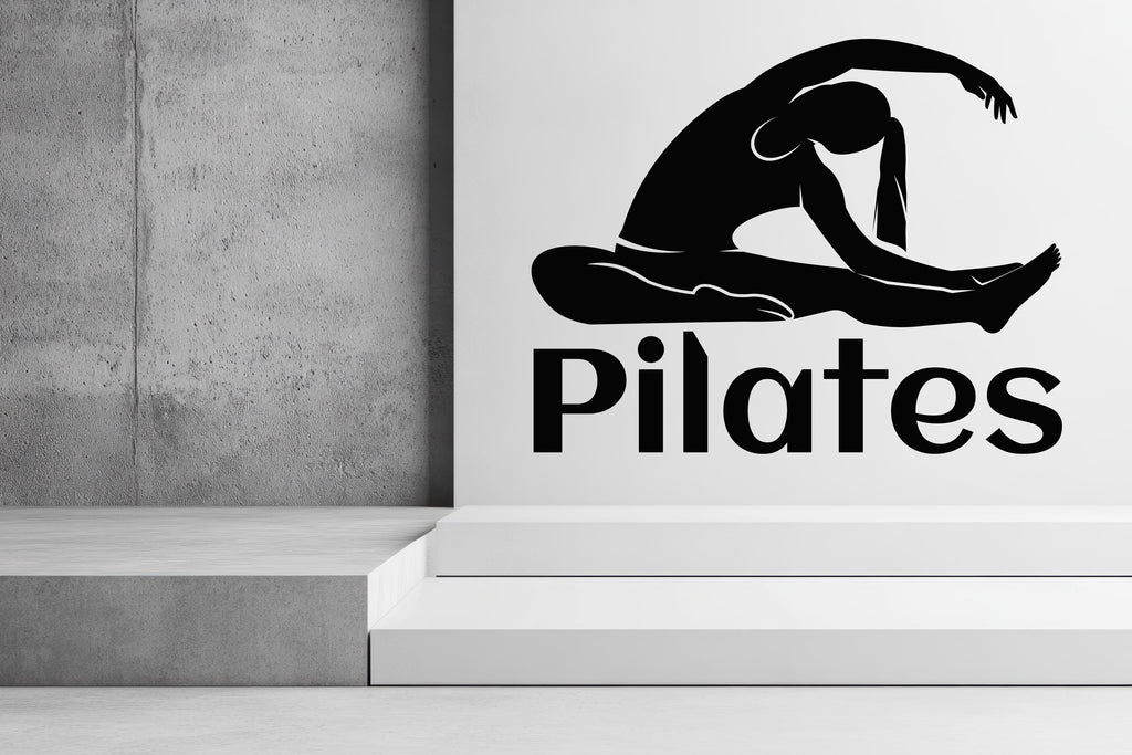 Pilates Wall Decal Pilates Wall Sticker Yoga Wall Art Pilates Wall Decor Gym Wall Decal Gym Wall Sticker Gym Wall Art Meditation Decal 682LU