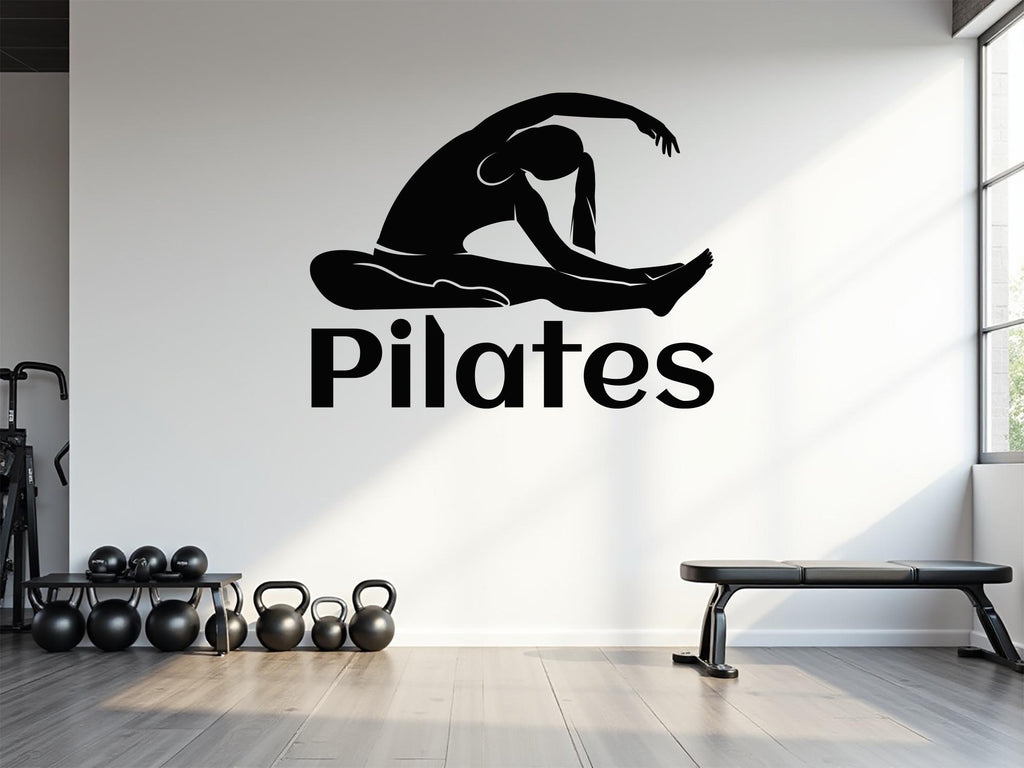 Pilates Wall Decal Pilates Wall Sticker Yoga Wall Art Pilates Wall Decor Gym Wall Decal Gym Wall Sticker Gym Wall Art Meditation Decal 682LU