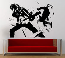 Load image into Gallery viewer, Anime Man Vs Woman Sword Vs A Gun Wall Graphic Decal Sticker Vinyl Mural Leaving Bedroom Room Home Decor FREE SHIPPING L253