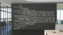 Load image into Gallery viewer, Technology Zone Vinyl Wall Art Decal, Circuit Board Wall Decal, Office Wall Decor, Business Software Wall Sticker, Computer It Decor 956RS