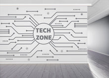 Load image into Gallery viewer, Technology Zone Vinyl Wall Art Decal, Circuit Board Wall Decal, Office Wall Decor, Business Software Wall Sticker, Computer It Decor 957RS