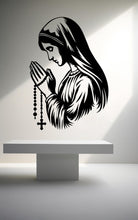Load image into Gallery viewer, Virgin Mary Jesus Decal, Religious Wall Sign, Christian Wall Words, Church Sanctuary Wall Art, Church Wall Decor, Religious Wall Art 684LU