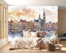 Load image into Gallery viewer, Brussels Grand Place Mural – Belgium Cityscape Wall Art Wallpaper Vn942