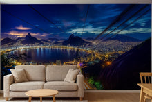 Load image into Gallery viewer, Rio de Janeiro Night Skyline Mural – Brazil Wall Art Wallpaper Vn948