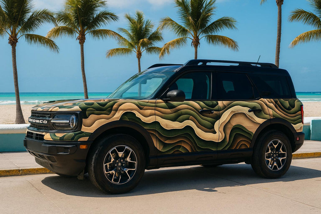 Green Terrain Car Wrap | 3D Camouflage Vinyl Design | Gift for Him | Nature Adventure Car Wrap | Holiday Car Lover Gift | Off-Road