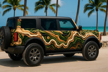 Load image into Gallery viewer, Green Terrain Car Wrap | 3D Camouflage Vinyl Design | Gift for Him | Nature Adventure Car Wrap | Holiday Car Lover Gift | Off-Road