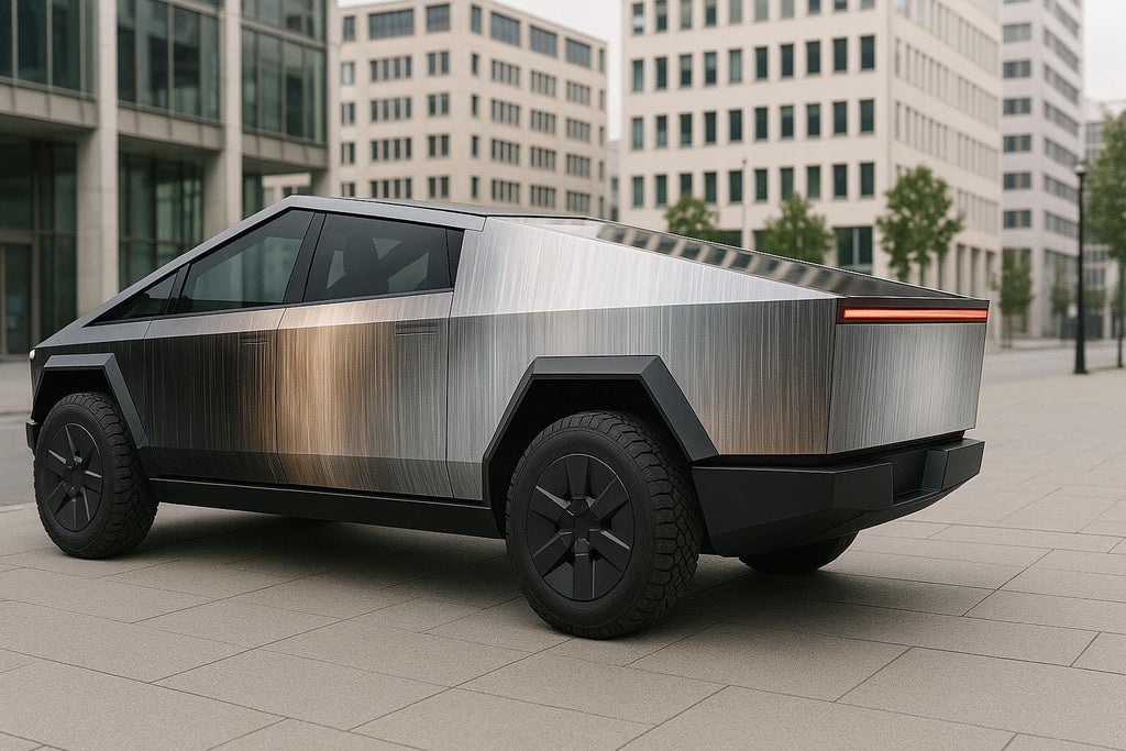 Brushed Steel Truck Wrap | Metallic Gradient Car Vinyl | Car Lover Gift for Him | Futuristic Vehicle Wrap | Holiday Luxury Car Lover Gift