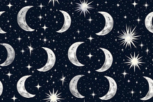 Load image into Gallery viewer, Crescent Moon Wallpaper – Starry Night Sky Wall Mural for Bedroom or Nursery Decor Vn1014