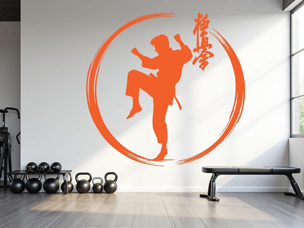 Karate Wall Decal Karate wall Decor Sport Art Vinyl Karate Wall Stickers Bedroom Gym Workout Karate Motivation wall art 937RS