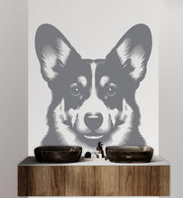 Load image into Gallery viewer, Corgi Dog wall decal Dog decor Dog kids Dog wall art Decal Dog Lover Animals Dog Wall Bathroom Wall Decals Stickers Vinyl 141DE
