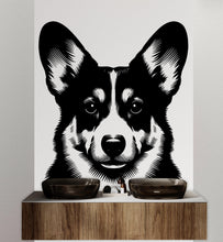 Load image into Gallery viewer, Corgi Dog wall decal Dog decor Dog kids Dog wall art Decal Dog Lover Animals Dog Wall Bathroom Wall Decals Stickers Vinyl 141DE