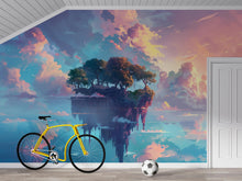 Load image into Gallery viewer, Fantasy Floating Island Wall Mural – Dreamy Sky Landscape Wallpaper for Kids Bedroom, Playroom or Creative Spaces Vn1084