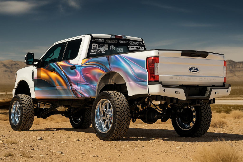 Galaxy Swirl Car Wrap for Ford Truck, Full Side Vinyl Decal, Colorful Abstract Pickup Wrap, Custom Vehicle Graphics, Car Lover Gift