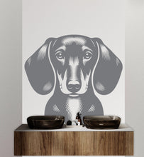 Load image into Gallery viewer, Dachshund Dog wall decal Dog decor Dog kids Dog wall art Decal Dog Lover Animals Dog Wall Bathroom Wall Decals Stickers Vinyl 142DE