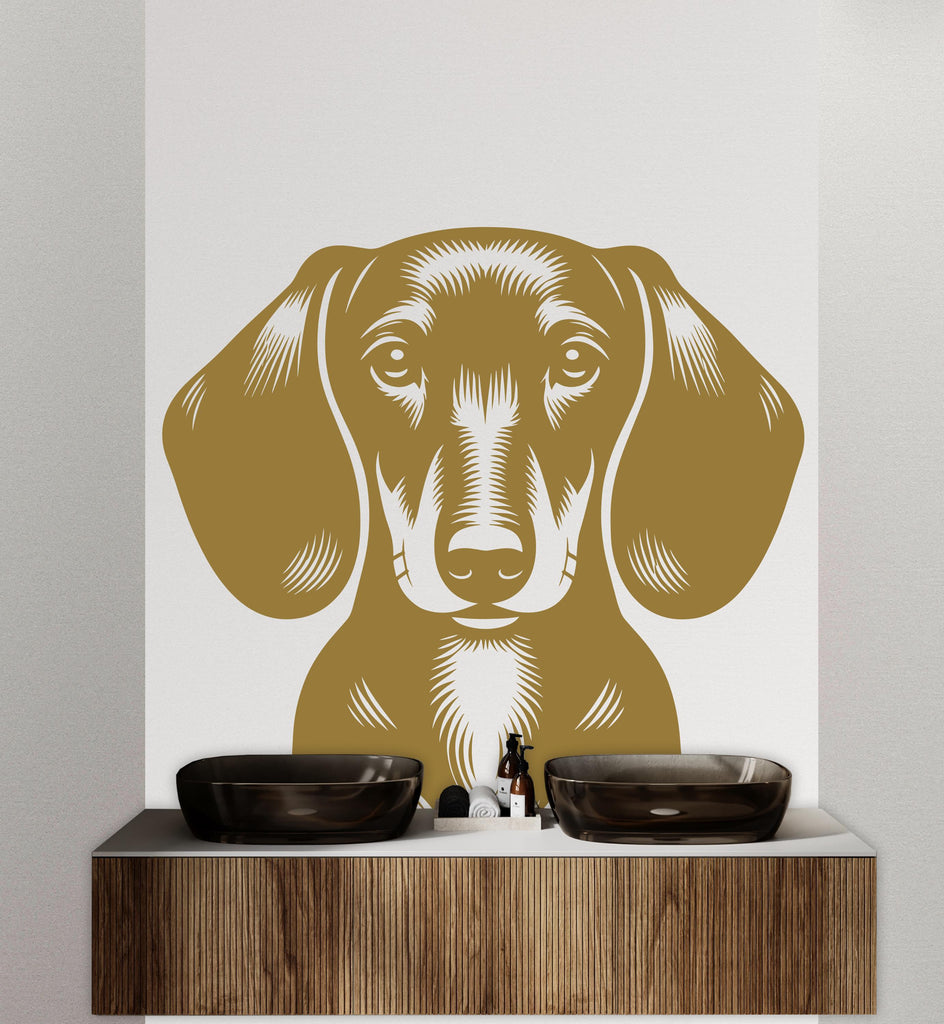 Dachshund Dog wall decal Dog decor Dog kids Dog wall art Decal Dog Lover Animals Dog Wall Bathroom Wall Decals Stickers Vinyl 142DE