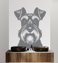 Load image into Gallery viewer, Schnauzer Dog wall decal Dog decor Dog kids Dog wall art Decal Dog Lover Animals Dog Wall Bathroom Wall Decals Stickers Vinyl 143DE