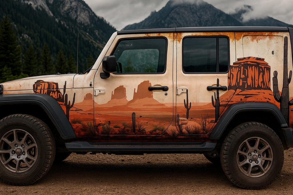 Desert Canyon car Wrap | Offroad Adventure Vinyl Car Wrap for 4x4 | Southwestern Landscape Design | Gift for Car Lovers