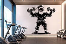 Load image into Gallery viewer, Santa Gym Wall Decor Santa Claus Fitness Wall Art Gym Wall Decals Gorilla Wall Decal Gifts Home Gym Wall Sticker Gym 938RS