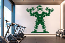 Load image into Gallery viewer, Santa Gym Wall Decor Santa Claus Fitness Wall Art Gym Wall Decals Gorilla Wall Decal Gifts Home Gym Wall Sticker Gym 938RS