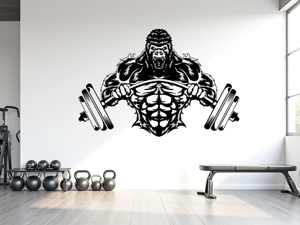 Gorilla Gym Wall Decor Lion Fitness Wall Art Gym Wall Decals Gorilla Wall Decal Crossfit Gifts Home Gym Wall Sticker Gym 690LU