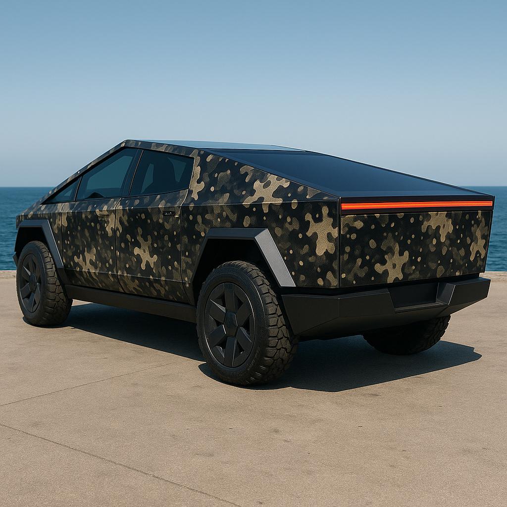 Tactical Camo Cybertruck Wrap | Military Camouflage Vinyl for Tesla or SUV | Futuristic Offroad Vehicle Wrap | Gift for Car Lovers