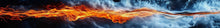 Load image into Gallery viewer, Fire Streak Ocean Boat Wrap – Fiery Wave Vinyl Wrap – Marine Boat Decal Graphic – Custom Full Side Boat Wrap – Blue And Flame Water Design