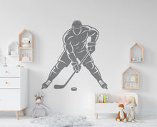 Load image into Gallery viewer, Hockey wall decal Sport Wall Decal Kids Decal Hockey player wall decor Gifts wall Vinyl Wall Sticker Boy Room 942RS