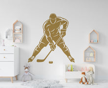 Load image into Gallery viewer, Hockey wall decal Sport Wall Decal Kids Decal Hockey player wall decor Gifts wall Vinyl Wall Sticker Boy Room 942RS