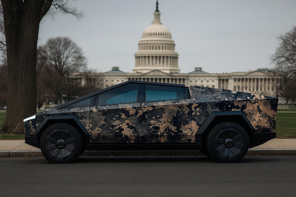 Urban Stealth Camo Cybertruck Wrap | Tactical Military Vinyl Design | Gift For Tesla Lovers | Futuristic Full Car Wrap | Army Style