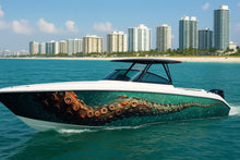 Load image into Gallery viewer, Kraken Reach Boat Wrap – Giant Octopus Tentacle Vinyl Wrap – Marine Grade Full Side Boat Decal – Realistic Ocean Depth Design