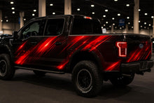 Load image into Gallery viewer, Red Neon Lightning Truck Wrap | Custom Shelby Ford Vinyl | Futuristic 4x4 Wrap | Gift for Car Lovers | Holiday Auto Art | High-Tech