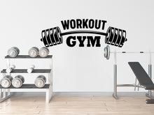 Load image into Gallery viewer, Gym Wall Decal Barbell fitness Skull Decor Workout Art Vinyl Gym Wall Stickers Bedroom Gym Workout Workout Motivation 162DE