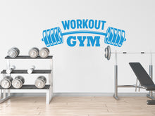 Load image into Gallery viewer, Gym Wall Decal Barbell fitness Skull Decor Workout Art Vinyl Gym Wall Stickers Bedroom Gym Workout Workout Motivation 162DE