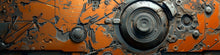Load image into Gallery viewer, Mechanical Armor Truck Wrap | Orange Industrial Car Vinyl | Cyber Steampunk Design | Gift for Him | Holiday Truck Lover Gift