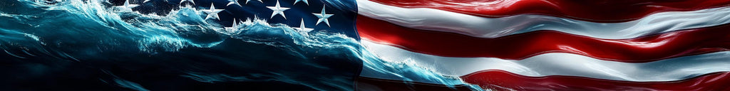 Ocean Glory Boat Wrap – American Flag Vinyl Wrap – Patriotic Marine Boat Decal – 3D Realistic Water Wave Flag Design – Custom Glossy Marine