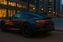 Load image into Gallery viewer, Hyper Speed Car Wrap | Futuristic Light Trail Vinyl Design | Gift for Him | Racing Supercar Wrap | Holiday Car Lover Gift