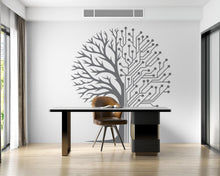 Load image into Gallery viewer, Circuit Tree Technology Wall Decal, Technology Vinyl Wall Art Decals, Computer Circuit Decor, Tree of life Science Wall Sticker Office 976RS
