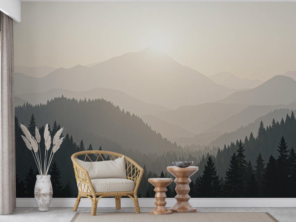3D Mountain Wallpaper Peel and Stick Mountain room Wallpaper Nursery Self Adhesive Mountain nursery decor Mural 974RS