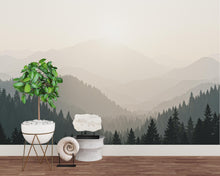 Load image into Gallery viewer, 3D Mountain Wallpaper Peel and Stick Mountain room Wallpaper Nursery Self Adhesive Mountain nursery decor Mural 974RS