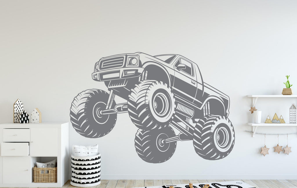 Monster Truck Wall Decal, Monster Truck wall stickers, Monster Truck Wall sticker, Monster Truck wall art Kids room Decal Nursery 149DE