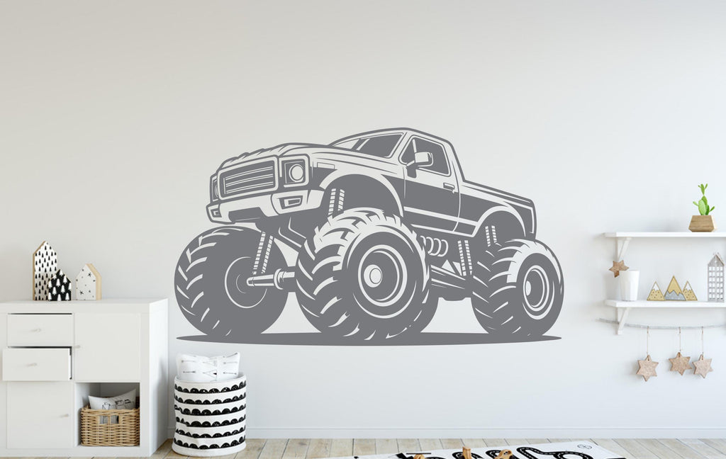 Monster Truck Wall Decal, Monster Truck wall stickers, Monster Truck Wall sticker, Monster Truck wall art Kids room Decal Nursery 150DE
