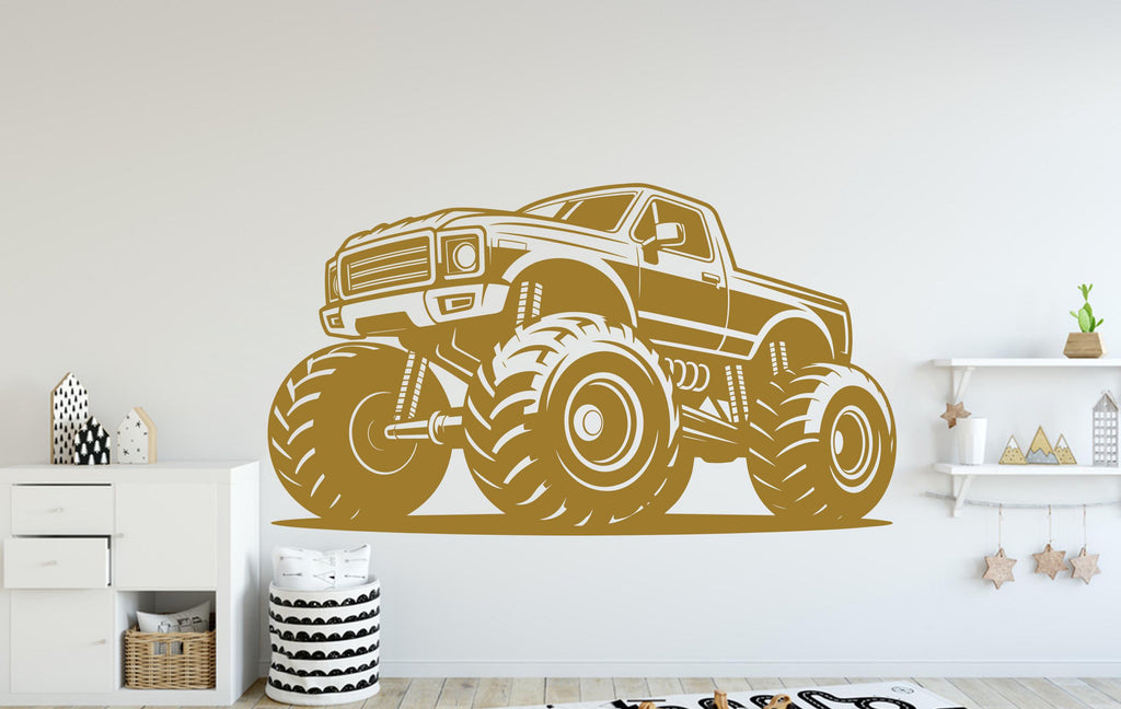 Monster Truck Wall Decal, Monster Truck wall stickers, Monster Truck Wall sticker, Monster Truck wall art Kids room Decal Nursery 150DE