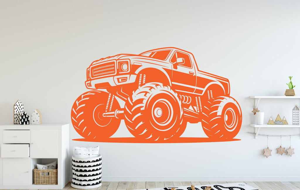 Monster Truck Wall Decal, Monster Truck wall stickers, Monster Truck Wall sticker, Monster Truck wall art Kids room Decal Nursery 150DE