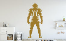 Load image into Gallery viewer, American Football Wall Decal, Custom name Football Wall sticker, Personalized gift Football wall art Kids room Decal 151DE