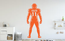 Load image into Gallery viewer, American Football Wall Decal, Custom name Football Wall sticker, Personalized gift Football wall art Kids room Decal 151DE
