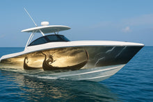 Load image into Gallery viewer, Viking Dragon Boat Wrap – Epic Fantasy Marine Vinyl Graphic for Speedboats, Cigar Boats &amp; Fishing Boats | Custom Norse-Inspired Boat Wrap